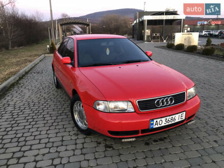 Ауди А4 1997 в Береговом на Automoto.ua Красный Ауди А4, объемом двигателя 1.9 л и пробегом 184 тыс. км за 4100 $, фото 1 на Automoto.ua