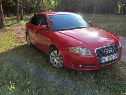Красный Ауди А4, объемом двигателя 2 л и пробегом 176 тыс. км за 6500 $, фото 1 на Automoto.ua