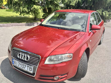 Ауди А4 2006 в Обухове на Automoto.ua Красный Ауди А4, объемом двигателя 2 л и пробегом 381 тыс. км за 6250 $, фото 1 на Automoto.ua