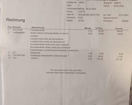 Серый Ауди А4, объемом двигателя 1.6 л и пробегом 207 тыс. км за 5999 $, фото 58 на Automoto.ua