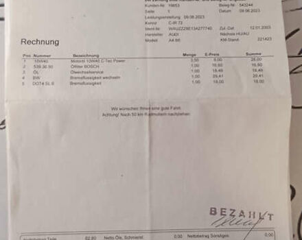 Сірий Ауді А4, об'ємом двигуна 1.6 л та пробігом 207 тис. км за 5999 $, фото 132 на Automoto.ua