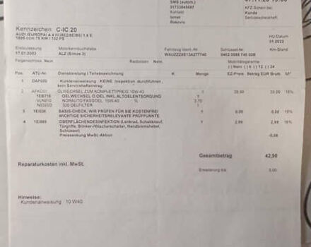 Серый Ауди А4, объемом двигателя 1.6 л и пробегом 207 тыс. км за 5999 $, фото 71 на Automoto.ua