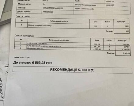 Сірий Ауді А4, об'ємом двигуна 2 л та пробігом 284 тис. км за 7050 $, фото 24 на Automoto.ua
