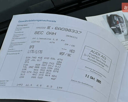 Сірий Ауді А4, об'ємом двигуна 1.8 л та пробігом 257 тис. км за 7099 $, фото 86 на Automoto.ua