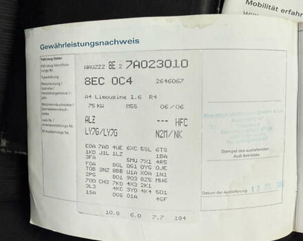 Сірий Ауді А4, об'ємом двигуна 1.6 л та пробігом 193 тис. км за 6500 $, фото 88 на Automoto.ua