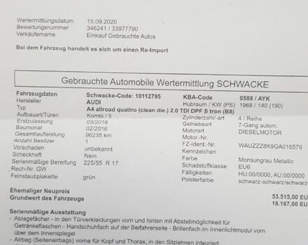 Серый Ауди А4, объемом двигателя 2 л и пробегом 160 тыс. км за 15759 $, фото 4 на Automoto.ua