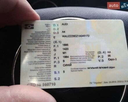 Синій Ауді А4, об'ємом двигуна 1.98 л та пробігом 245 тис. км за 5000 $, фото 5 на Automoto.ua