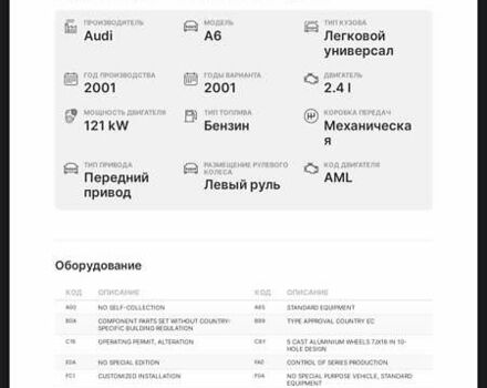 Ауді А6, об'ємом двигуна 2.4 л та пробігом 263 тис. км за 5000 $, фото 14 на Automoto.ua