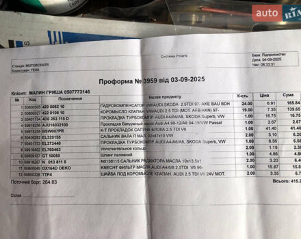 Серый Ауди А6, объемом двигателя 2.5 л и пробегом 208 тыс. км за 4200 $, фото 28 на Automoto.ua