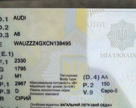 Сірий Ауді А6, об'ємом двигуна 0 л та пробігом 287 тис. км за 15800 $, фото 1 на Automoto.ua