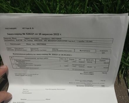 Синій Ауді А6, об'ємом двигуна 2 л та пробігом 190 тис. км за 16000 $, фото 16 на Automoto.ua