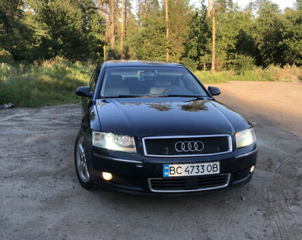 Синий Ауди А8, объемом двигателя 4 л и пробегом 450 тыс. км за 7500 $, фото 1 на Automoto.ua