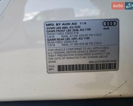 Ауді Ку3 2016 у Харкові на Automoto.ua Білий Ауді Ку3, об'ємом двигуна 1.98 л та пробігом 117 тис. км за 2900 $, фото 12 на Automoto.ua