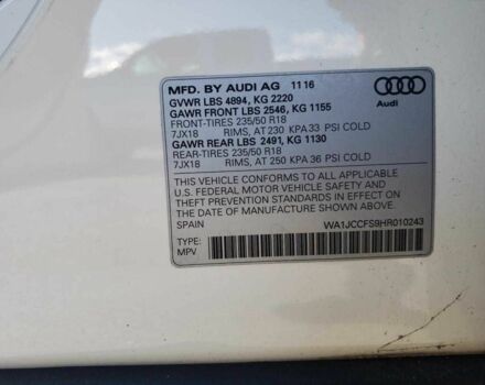 Белый Ауди Ку3, объемом двигателя 2 л и пробегом 72 тыс. км за 3000 $, фото 12 на Automoto.ua