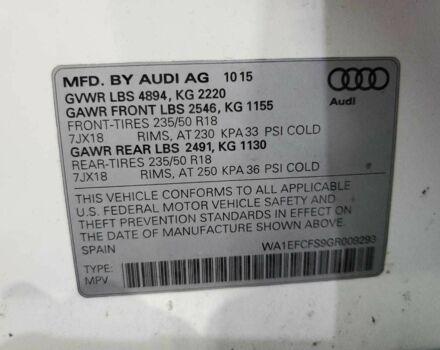 Білий Ауді Ку3, об'ємом двигуна 2 л та пробігом 30 тис. км за 2800 $, фото 12 на Automoto.ua