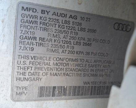 Белый Ауди Ку3, объемом двигателя 1.98 л и пробегом 55 тыс. км за 45000 $, фото 10 на Automoto.ua