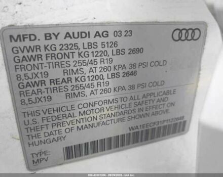 Ауди Ку3 2023 в Луцке на Automoto.ua Белый Ауди Ку3, объемом двигателя 2 л и пробегом 45 тыс. км за 9500 $, фото 8 на Automoto.ua