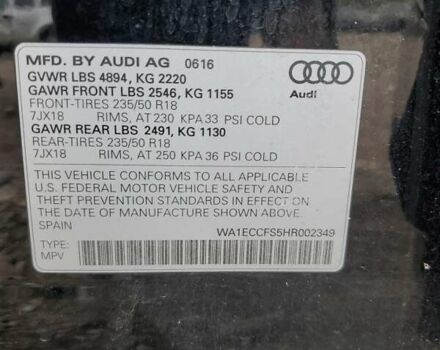 Ауди Ку3 2016 в Ивано-Франковске на Automoto.ua Черный Ауди Ку3, объемом двигателя 2 л и пробегом 122 тыс. км за 3100 $, фото 11 на Automoto.ua