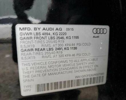 Черный Ауди Ку3, объемом двигателя 0 л и пробегом 43 тыс. км за 3000 $, фото 13 на Automoto.ua