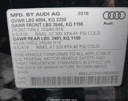 Чорний Ауді Ку3, об'ємом двигуна 0 л та пробігом 101 тис. км за 4200 $, фото 11 на Automoto.ua