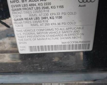 Черный Ауди Ку3, объемом двигателя 2 л и пробегом 71 тыс. км за 4500 $, фото 8 на Automoto.ua