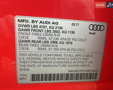 Червоний Ауді Ку3, об'ємом двигуна 1.98 л та пробігом 167 тис. км за 16250 $, фото 19 на Automoto.ua