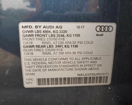 Синий Ауди Ку3, объемом двигателя 0 л и пробегом 46 тыс. км за 4100 $, фото 12 на Automoto.ua