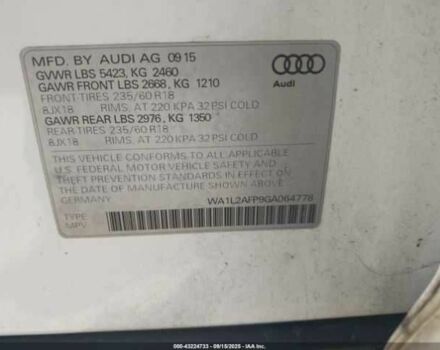 Білий Ауді Ку 5, об'ємом двигуна 2 л та пробігом 106 тис. км за 2900 $, фото 8 на Automoto.ua