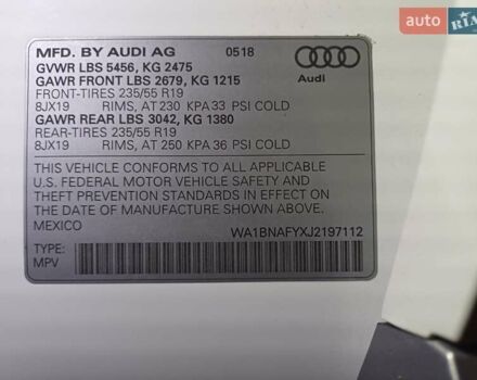 Белый Ауди Ку 5, объемом двигателя 1.98 л и пробегом 180 тыс. км за 22299 $, фото 30 на Automoto.ua