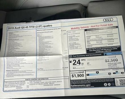 Белый Ауди Ку 5, объемом двигателя 1.98 л и пробегом 60 тыс. км за 35600 $, фото 59 на Automoto.ua