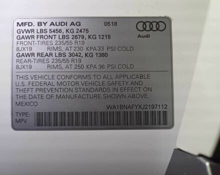 Білий Ауді Ку 5, об'ємом двигуна 2 л та пробігом 180 тис. км за 22299 $, фото 21 на Automoto.ua