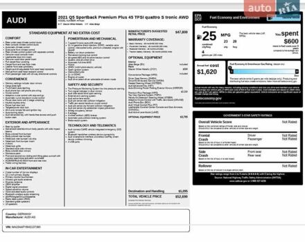Білий Ауді Ку 5, об'ємом двигуна 1.98 л та пробігом 71 тис. км за 42700 $, фото 56 на Automoto.ua