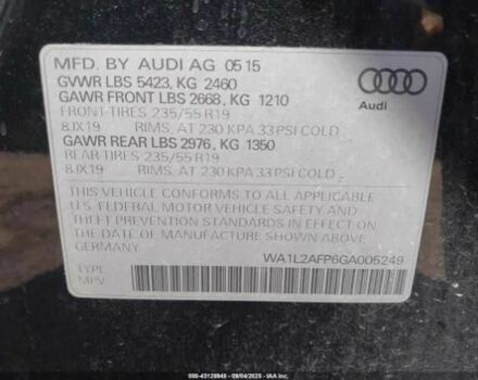 Черный Ауди Ку 5, объемом двигателя 2 л и пробегом 97 тыс. км за 2300 $, фото 8 на Automoto.ua