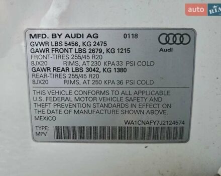 Черный Ауди Ку 5, объемом двигателя 1.98 л и пробегом 131 тыс. км за 6100 $, фото 11 на Automoto.ua