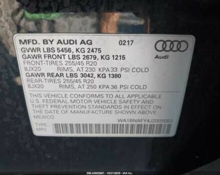 Черный Ауди Ку 5, объемом двигателя 2 л и пробегом 71 тыс. км за 7000 $, фото 8 на Automoto.ua