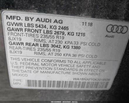 Черный Ауди Ку 5, объемом двигателя 2 л и пробегом 58 тыс. км за 7600 $, фото 8 на Automoto.ua