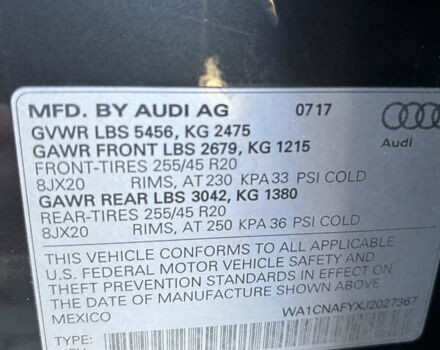 Серый Ауди Ку 5, объемом двигателя 1.98 л и пробегом 85 тыс. км за 26900 $, фото 14 на Automoto.ua