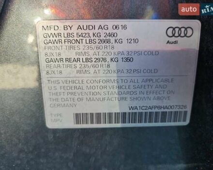 Серый Ауди Ку 5, объемом двигателя 1.98 л и пробегом 163 тыс. км за 3400 $, фото 11 на Automoto.ua