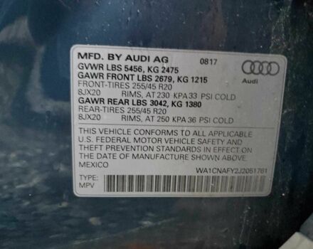 Серый Ауди Ку 5, объемом двигателя 2 л и пробегом 68 тыс. км за 8000 $, фото 11 на Automoto.ua