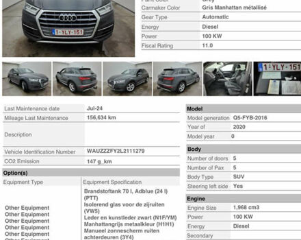 Серый Ауди Ку 5, объемом двигателя 1.97 л и пробегом 170 тыс. км за 32000 $, фото 41 на Automoto.ua