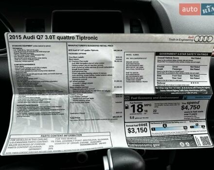 Чорний Ауді Ку 7, об'ємом двигуна 3 л та пробігом 205 тис. км за 16200 $, фото 1 на Automoto.ua