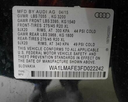 Чорний Ауді Ку 7, об'ємом двигуна 3 л та пробігом 181 тис. км за 3000 $, фото 12 на Automoto.ua