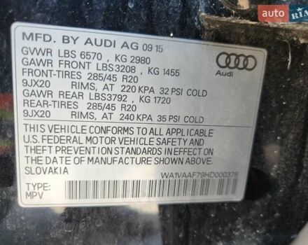 Ауди Ку 7 2015 в Полтаве на Automoto.ua Черный Ауди Ку 7, объемом двигателя 3 л и пробегом 162 тыс. км за 3300 $, фото 12 на Automoto.ua