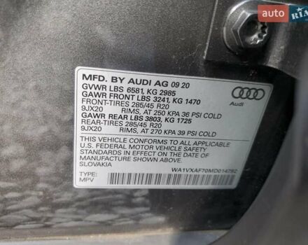 Ауди Ку 7 2020 в Днепре (Днепропетровске) на Automoto.ua Серый Ауди Ку 7, объемом двигателя 3 л и пробегом 133 тыс. км за 17300 $, фото 12 на Automoto.ua