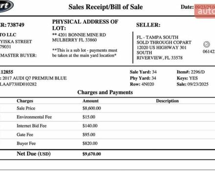 Синий Ауди Ку 7, объемом двигателя 3 л и пробегом 146 тыс. км за 19000 $, фото 13 на Automoto.ua