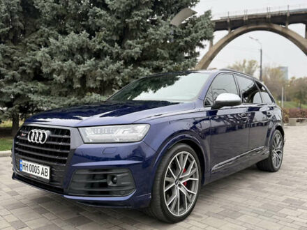 Синий Ауди SQ7, объемом двигателя 3.96 л и пробегом 128 тыс. км за 57900 $, фото 1 на Automoto.ua