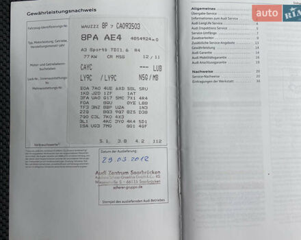 Белый Ауди A3 Sportback, объемом двигателя 1.6 л и пробегом 167 тыс. км за 11500 $, фото 35 на Automoto.ua