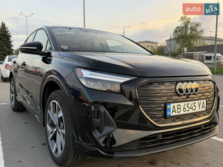 Ауді Q4 e-tron 2023 у Вінниці на Automoto.ua Чорний Ауді Q4 e-tron, об'ємом двигуна 0 л та пробігом 24 тис. км за 28700 $, фото 1 на Automoto.ua