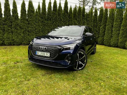 Ауді Q4 Sportback e-tron 2022 у Львові на Automoto.ua Синій Ауді Q4 Sportback e-tron, об'ємом двигуна 0 л та пробігом 27 тис. км за 37000 $, фото 1 на Automoto.ua