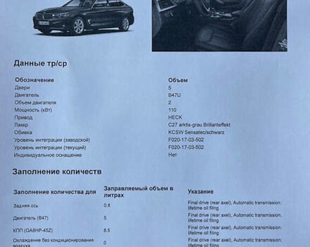 Серый БМВ 3 Серия ГТ, объемом двигателя 2 л и пробегом 90 тыс. км за 19500 $, фото 3 на Automoto.ua